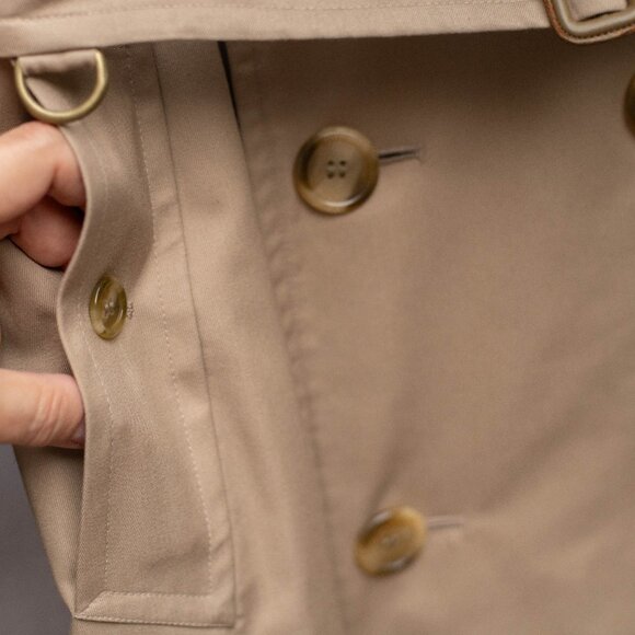 Vintage Burberrys Trench Coat Nova Check Belted Tan Mens L - Picture 5 of 16